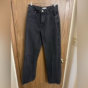 High Rise Women’s ZARA Black Wide-Leg Jeans